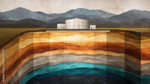 High Fidelity Visualization of Underground Carbon Storage Facility for Environmental Studies