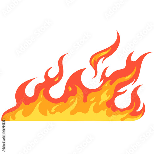 2d fire or flame effect on transparent background