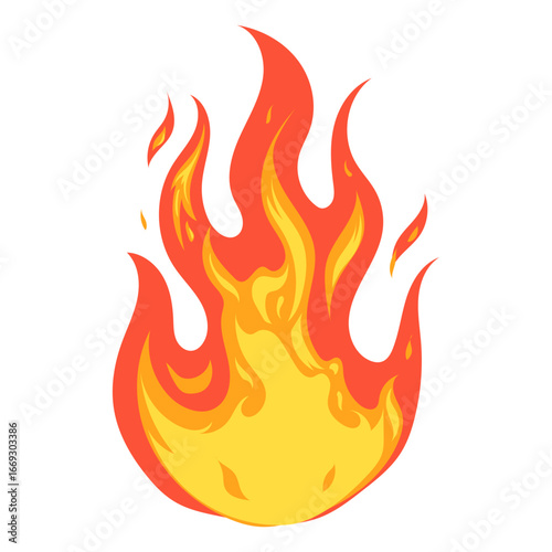 2d fire or flame effect on transparent background