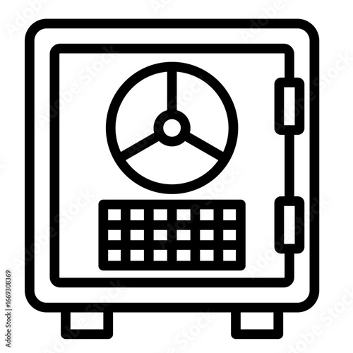 Safe Deposit  Icon Element For Design