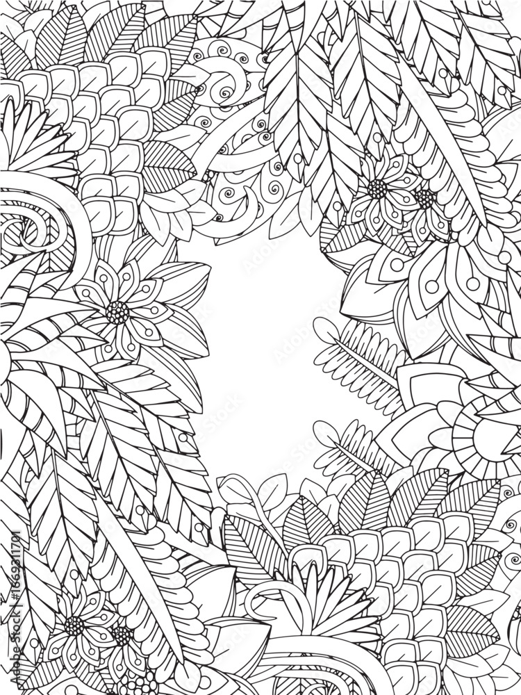 Fototapeta premium diy craft floral frame for adults and kids and kdp