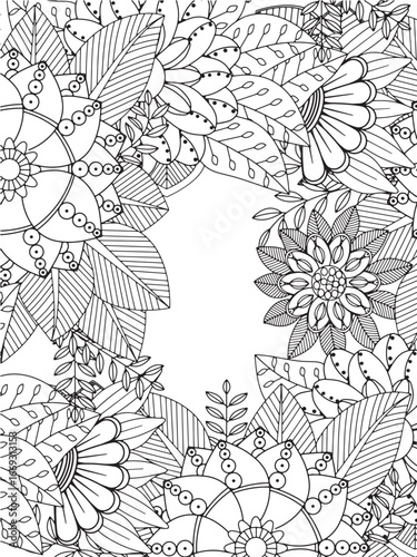 Creative flower border for adults and kids and kdp 