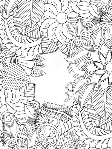 Creative flower border for adults and kids and kdp 
