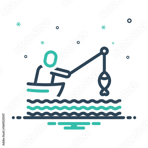 Mix icon for fishing