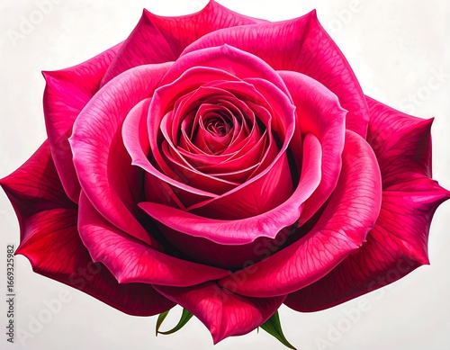 Vibrant crimson rose close-up