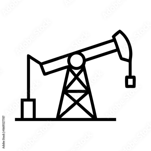 Pumpjack Icon for Web and Graphic Design