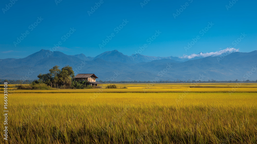 Fototapeta premium rice field in the mountains