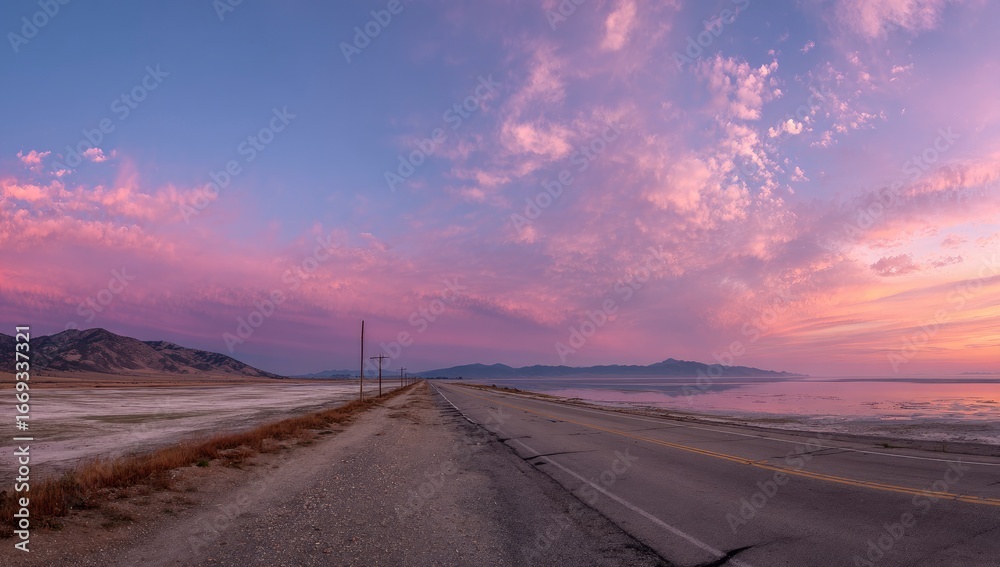 Fototapeta premium Chromatic Echoes of Tomorrow's Highway