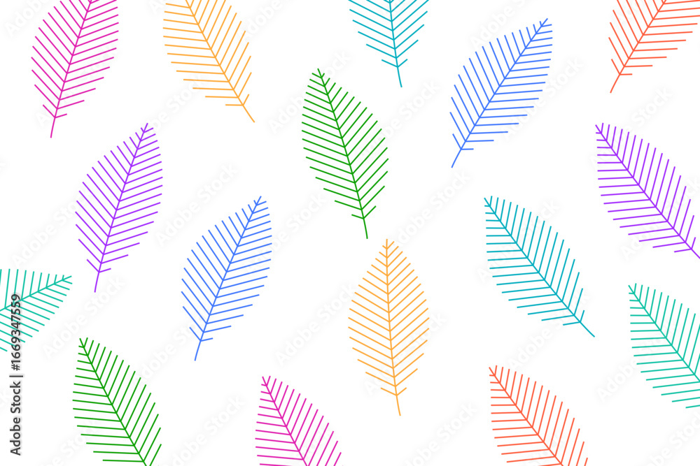 Fototapeta premium colorful leaves pattern background