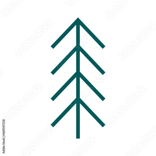 green Christmas tree design element