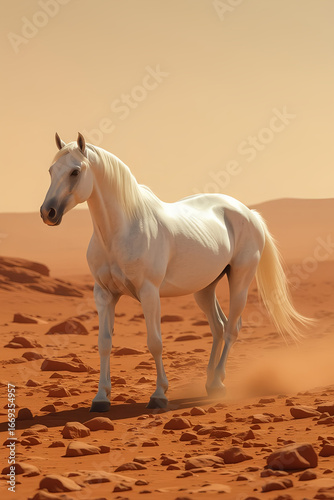 White horse on Mars