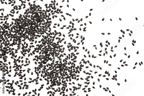 Wallpaper Mural Black sesame seeds isolated on white background Torontodigital.ca