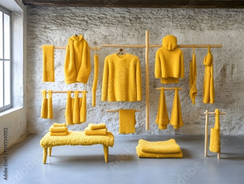 Mustard Yellow Knitwear Collection Fashion Still Life Photography