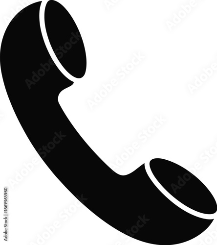 Black telephone handset communication vintage