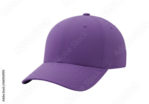 Canvas Print Isolated studio shot of a lavender colored baseball cap providing a clean and st
