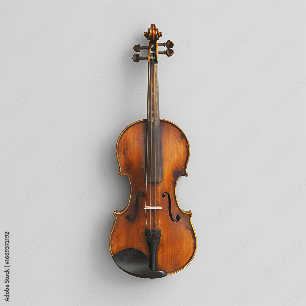 Naklejka premium violin on white background with png white background isolated