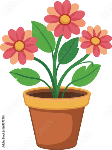 Wallpaper Mural flower in pot Torontodigital.ca