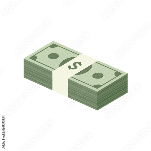 a wad of dollar bills