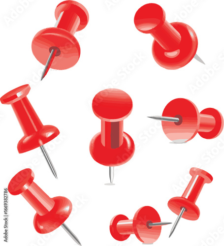 red push pin