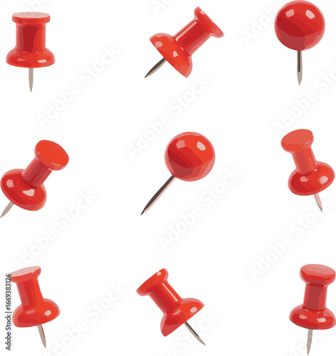 red push pins