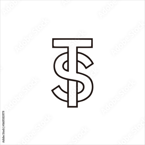 Print TS letter logo design for your brand and company identity
