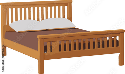bed on white