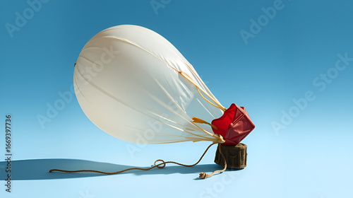 Deflated balloon, shriveled and small, the remains of a dream suggests that dreams and plans can lose their momentum