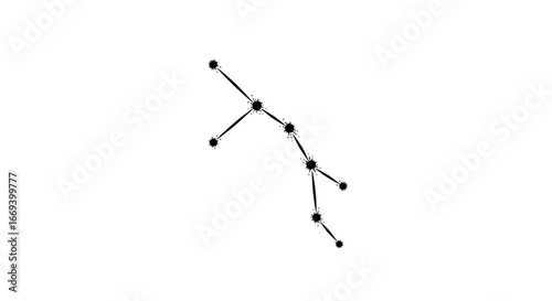 aries constellation, zodiac sign, astrological symbol, starry night, cosmic design, celestial chart, horoscope, astronomy, simple line art, minimalist stars