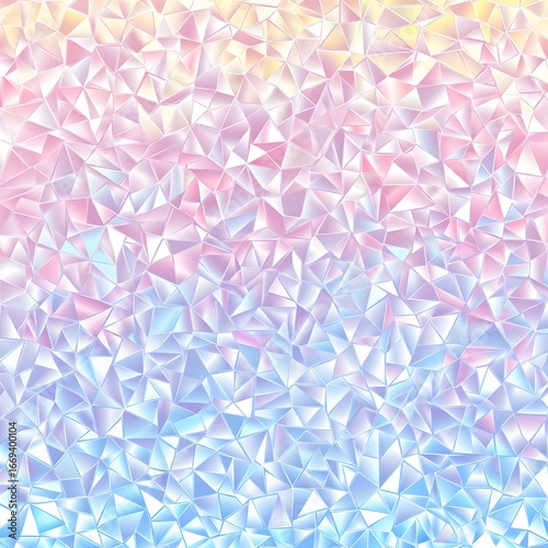 Pastel Rainbow Geometric Triangular Mosaic Background
