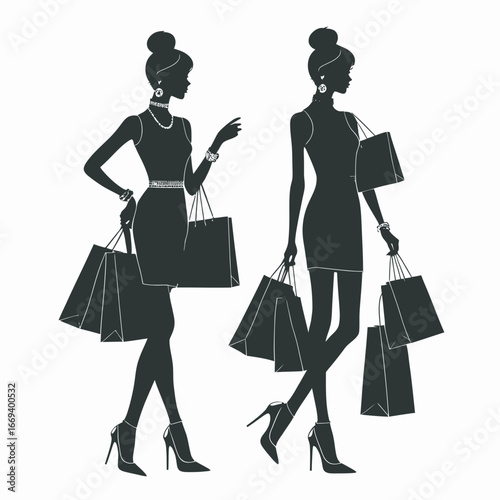 woman with shopping bags