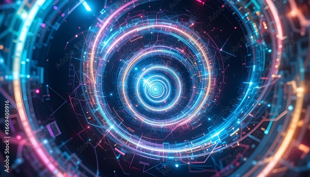 Obraz premium abstract blue background with circles