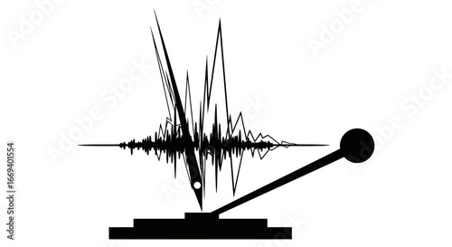 seismic wave, seismograph, earthquake, seismic activity, ground motion, tremor, vibration, wave form, intensity, richter scale, geology, geophysics, science, technology, measurement