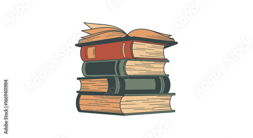 stack of books, open book, literature, education, knowledge, learning, study, reading, bookshelf, library