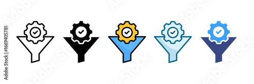 Pipeline Management Icon Set Multiple Style Collection