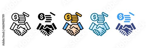Investor Relations Icon Set Multiple Style Collection