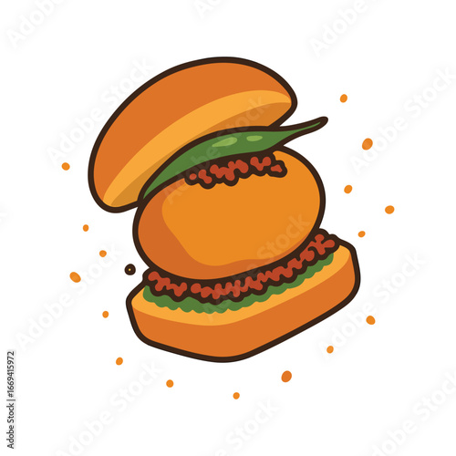 Vada Pav with Green Chili