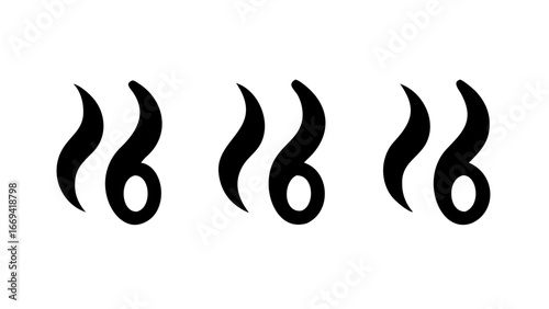 Minimalist steam or smoke design, suitable for representing heat, vapor, or subtle motion in a clean and modern style