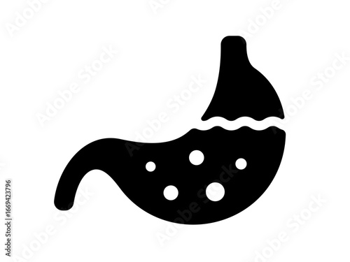 Stomach ( gastric juice ) vector icon illustration