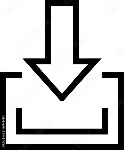 Simple and clean arrow downward download icon