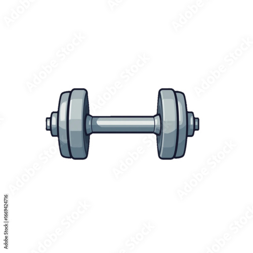 Flat colored gym equipment vector illustration with transparent background 