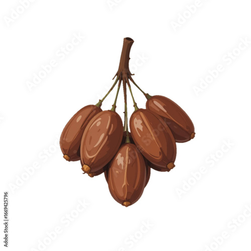 Flat colored dates with transparent background 