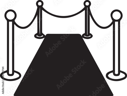 Step into the spotlight with this elegant red carpet event entrance, perfect for awards ceremonies, grand openings, and VIP celebrations, royalty arrives here