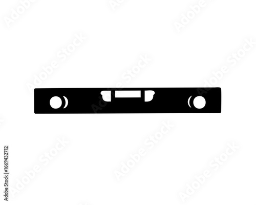 Silhouette of a spirit level tool for measuring level on surfaces