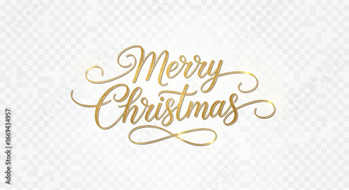 Elegant gold Merry Christmas calligraphy design perfect for holiday greetings, social media posts, festive marketing, and seasonal promotions, conveying joy and celebration