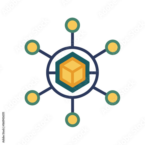 Networked Cube with Connecting Circles connection data