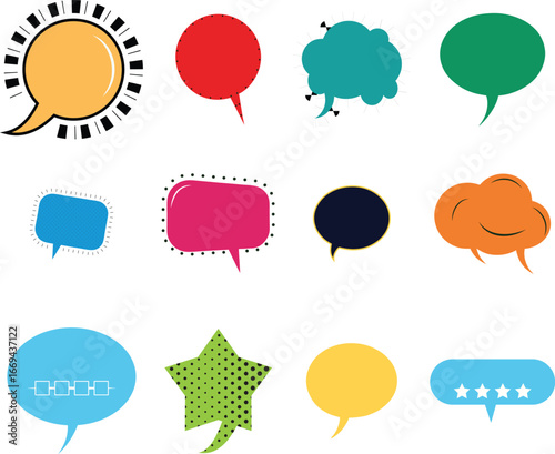 Colorful Speech Bubble Pack – Dialogue and Chat Balloon Templates