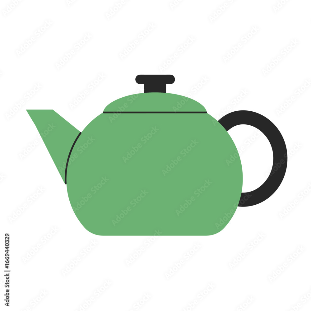 Obraz premium Green Teapot Icon