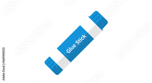 Glue Stick Illustration with Blue Caps