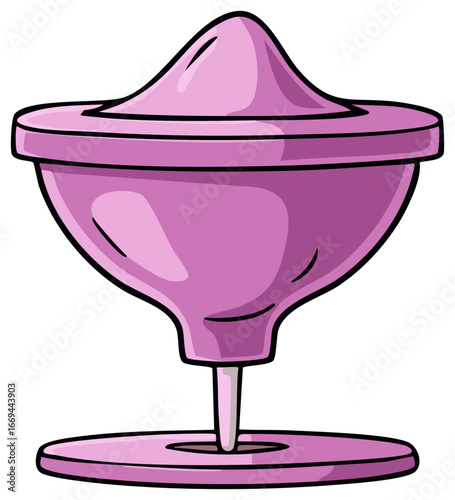 Pink Spinning Top Toy Whimsy, Nostalgic Rotating Game, Fun Childhood Plaything