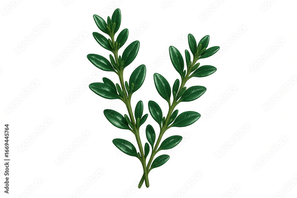 Fototapeta premium Green botanical branches displaying verdant leaves, positioned against transparent backdrop, offering clean graphic design potential